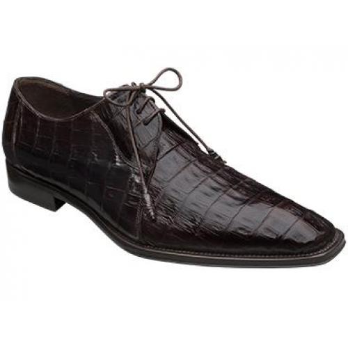 Mezlan "Bayou II" Brown Genuine All Over Crocodile Shoes